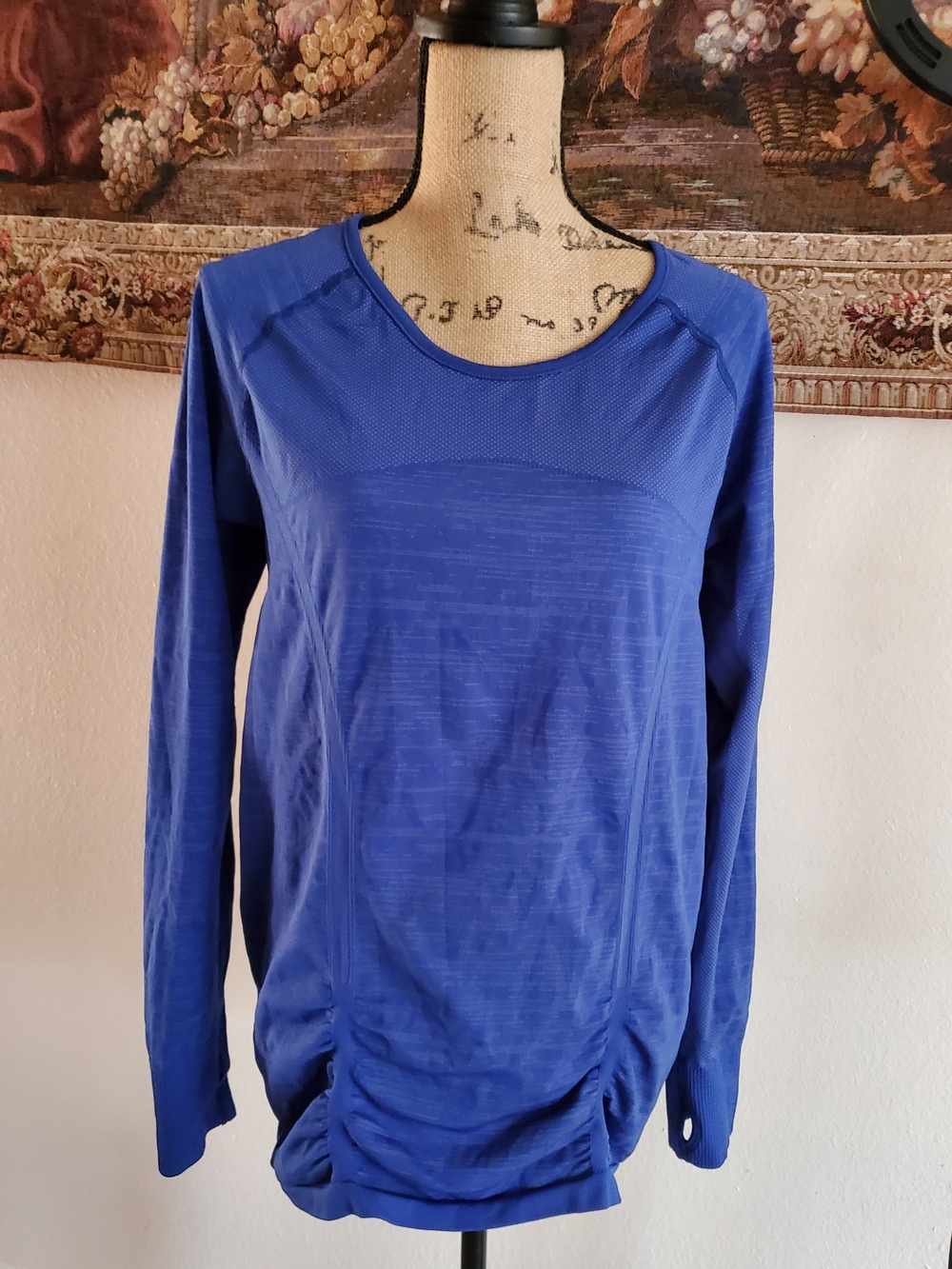 Athleta Royal Blue Long Sleeve Active Tee